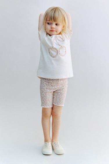 RIBBED CYCLING T-SHIRT AND LEGGINGS JOGGING SET - Ecru by Zara