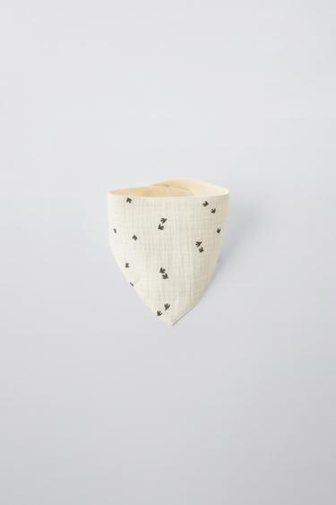 BIRD PRINT CREPE BANDANA - Ecru by Zara - Image 0