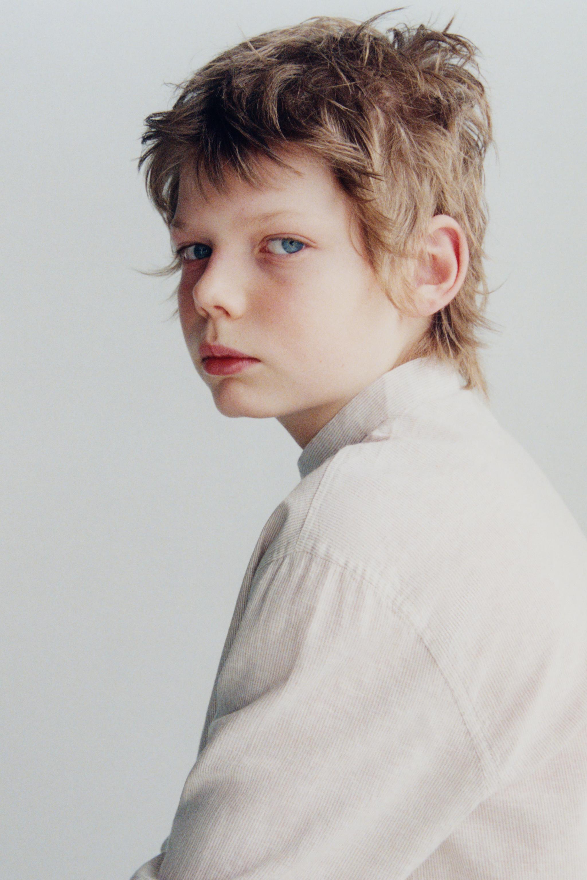 CHEMISE À RAYURES AVEC COTON ET LIN
