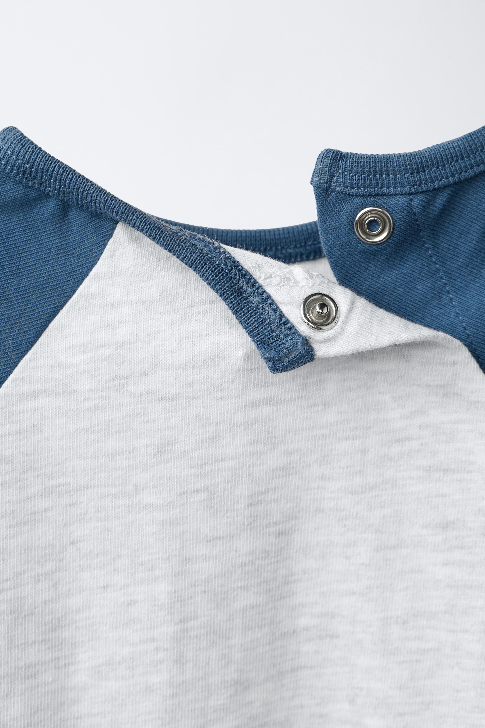 Детские футболки Zara CONTRAST RAGLAN SLEEVE T-SHIRT — фото 4