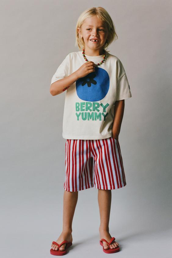 FRUIT PRINT T-SHIRT - Oyster-white by Zara - Image 0