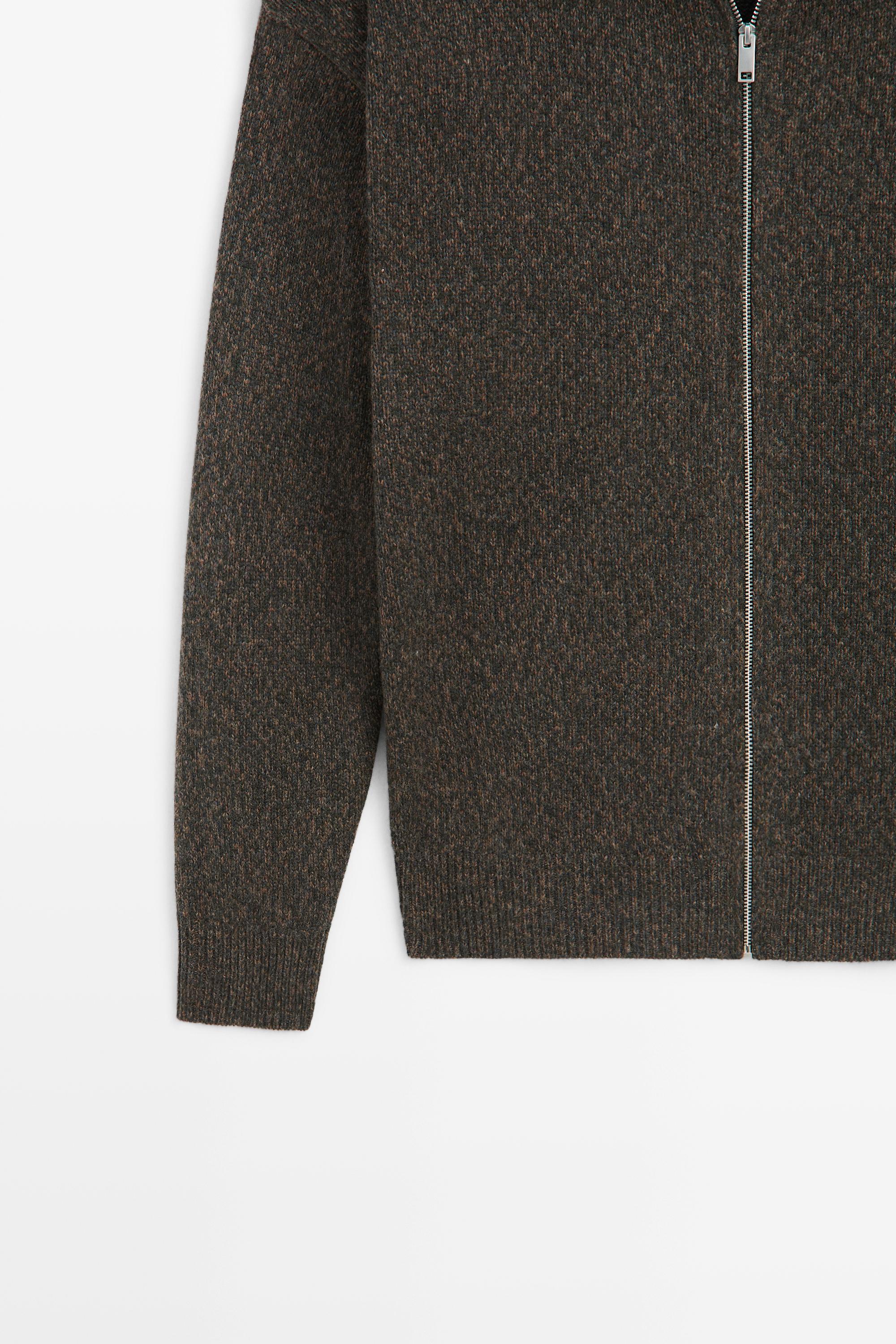 Cardigan 100 % laine à fermeture Éclair