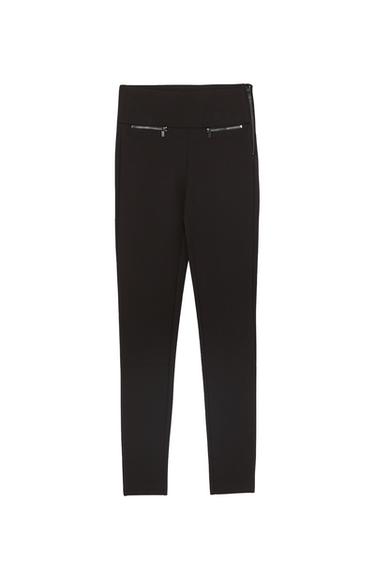 MID-RISE LEGGINGS WITH ZIPPERS