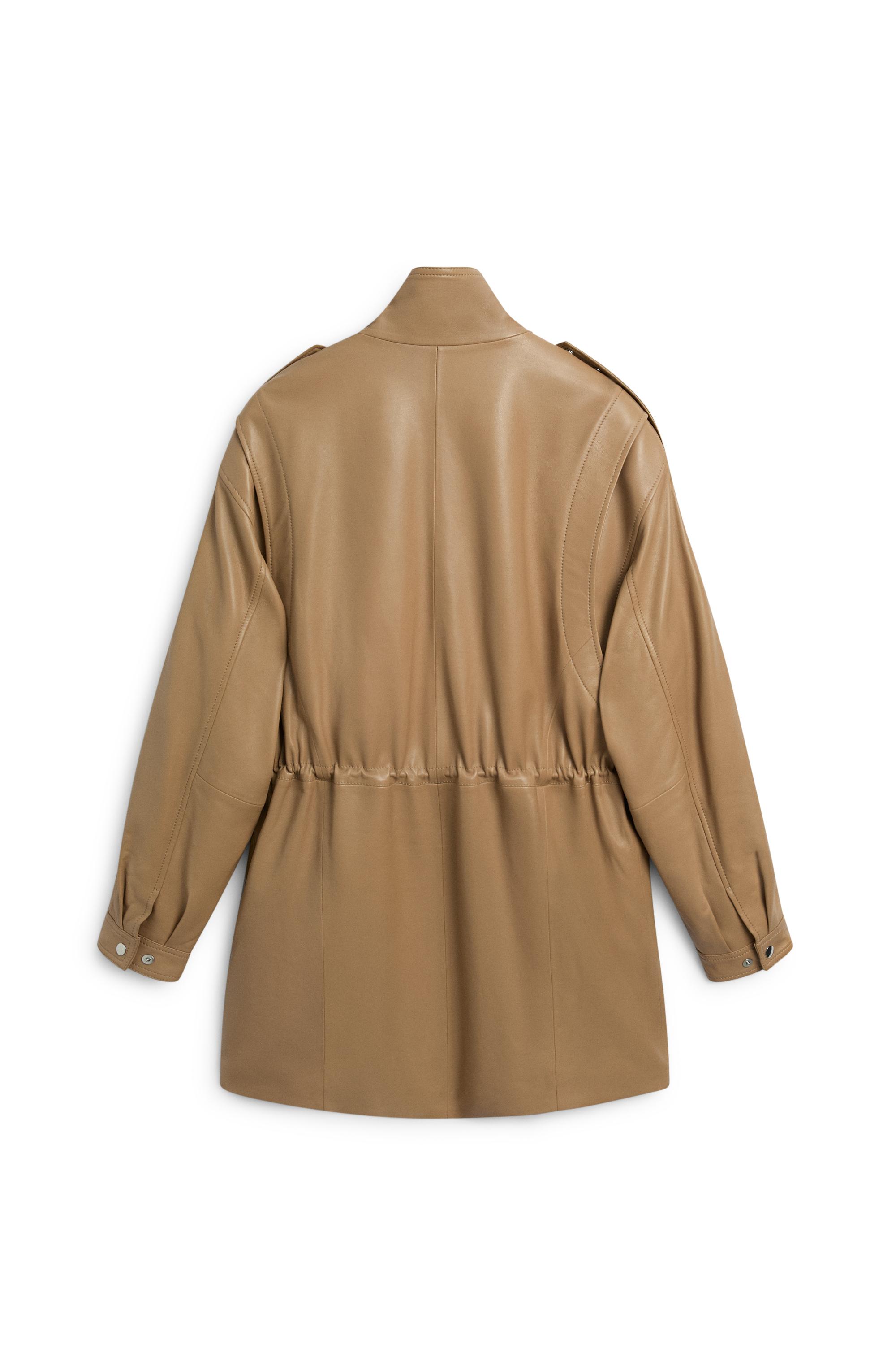 Gathered detail nappa leather parka - LIMITED EDITION