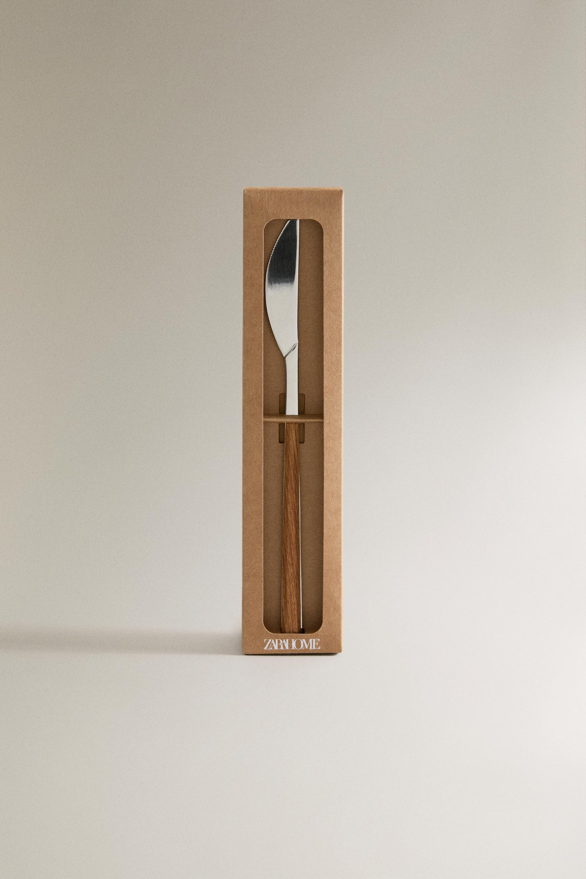 WOOD-EFFECT HANDLE KNIVES (PACK OF 4)
