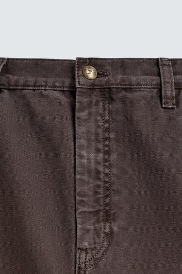 RELAXED FIT DENIM BERMUDA SHORTS - Brown by Zara - Image 8