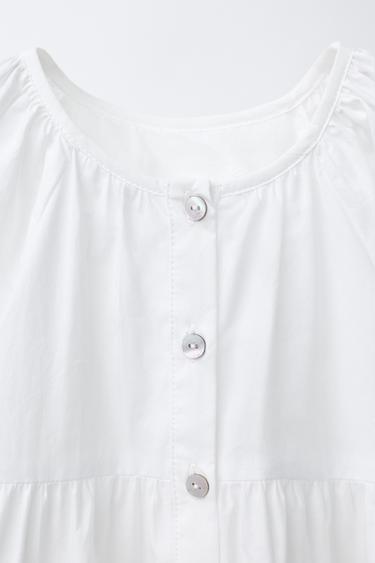 EMBROIDERED FLORAL DRESS - White by Zara - Image 2