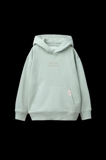 SLOGAN PRINT HOODIE - Light green by Zara - Image 0