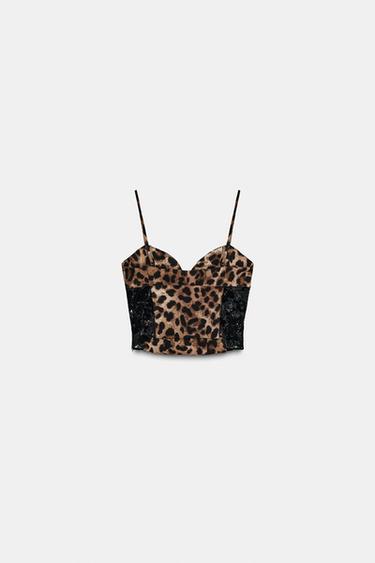 ANIMAL PRINT LACE TOP - Leopard by Zara - Image 6