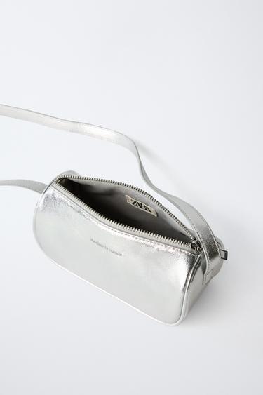 SAC BANDOULIÈRE MÉTALLISÉ Argent ZARA France