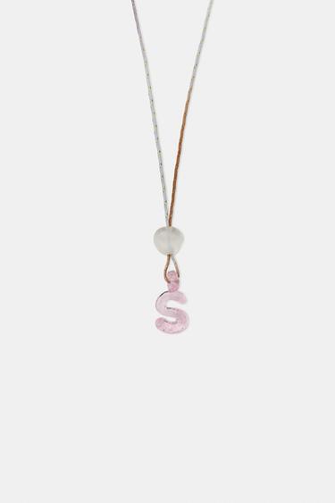 COLLIER CORDON LETTRE ALPHABET - Rose de Zara