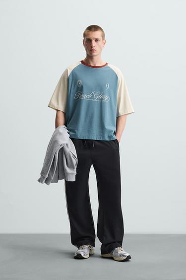 Zara RETRO SOCCER TECHNICAL T-SHIRT - Blue / White - Image 0