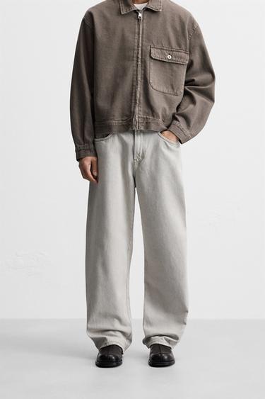 BAGGY FIT JEANS WITH ASYMMETRICAL SEAMS - Beige by Zara