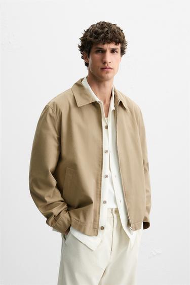 COTTON JACKET - Sand by Zara