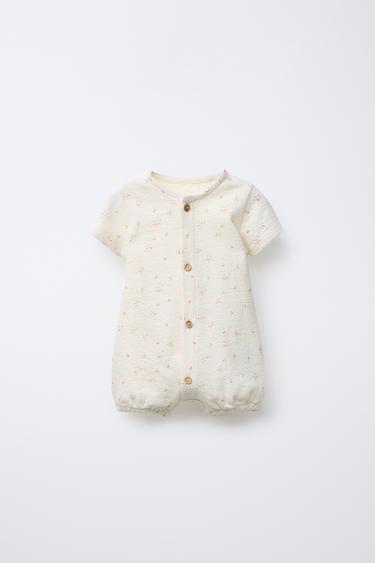 PRINTED ROMPER - Ecru by Zara