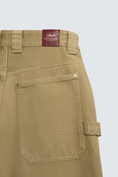 PANTALON CARPENTER COUPE LARGE - Marron clair de Zara - Image 9