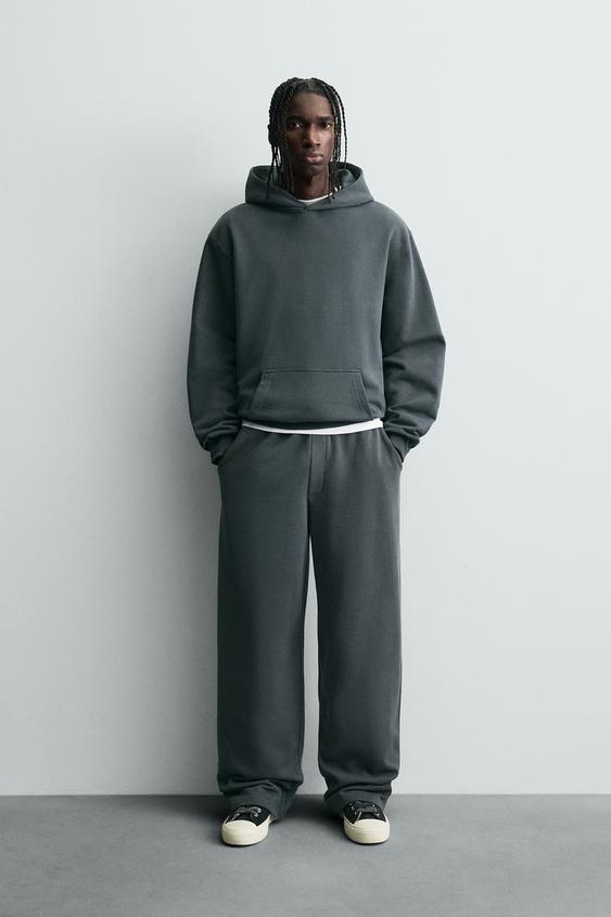 BASIC RELAXED FIT JOGGING TROUSERS - Dark anthracite by Zara - Image 0