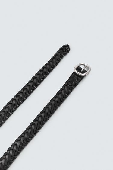 AARON LEVINE X ZARA BRAIDED LEATHER BELT - Black by Zara - Image 3