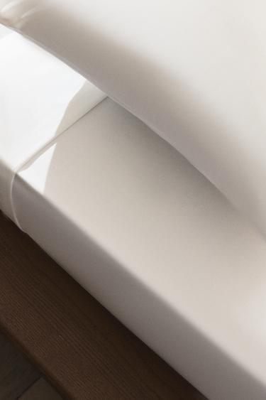DRAP-HOUSSE COTON PERCALE | 30 CM DE HAUT (500 FILS) - Blanc de Zara - Image 6