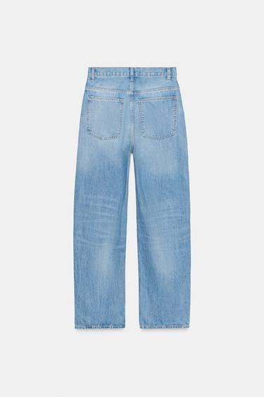 TRF HIGH-WAIST STRAIGHT LEG JEANS - Light blue by Zara - Image 6