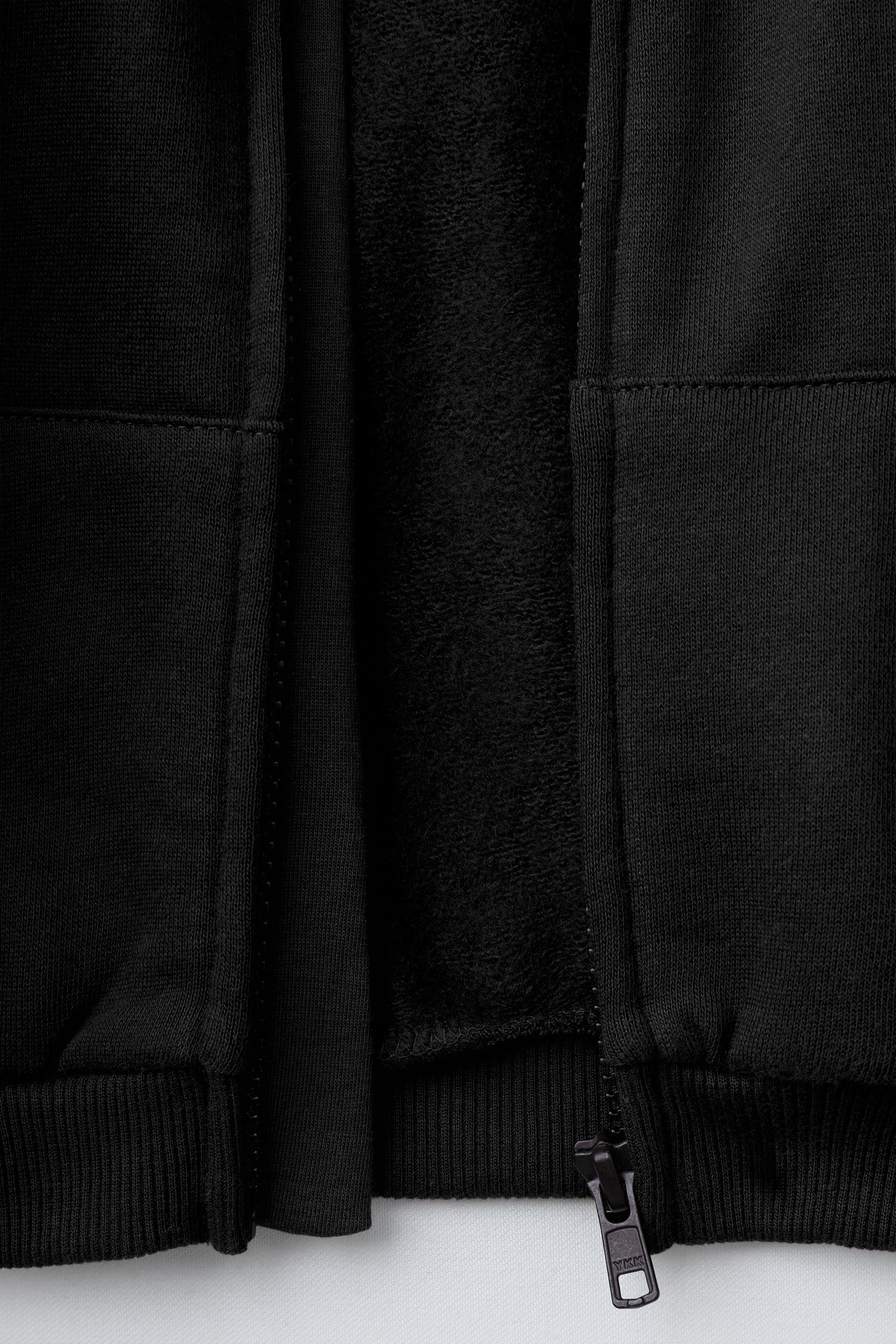 ZIP-UP TEXT SWEATSHIRT