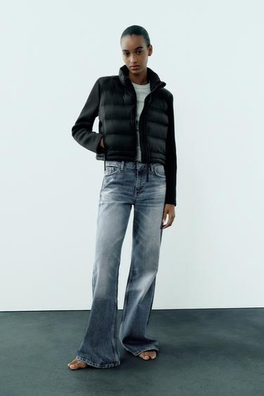 ПУХОВИК С КОНТРАСТНЫМИ ВСТАВКАМИ — ЧЕРНЫЙ от Zara — изображение 0