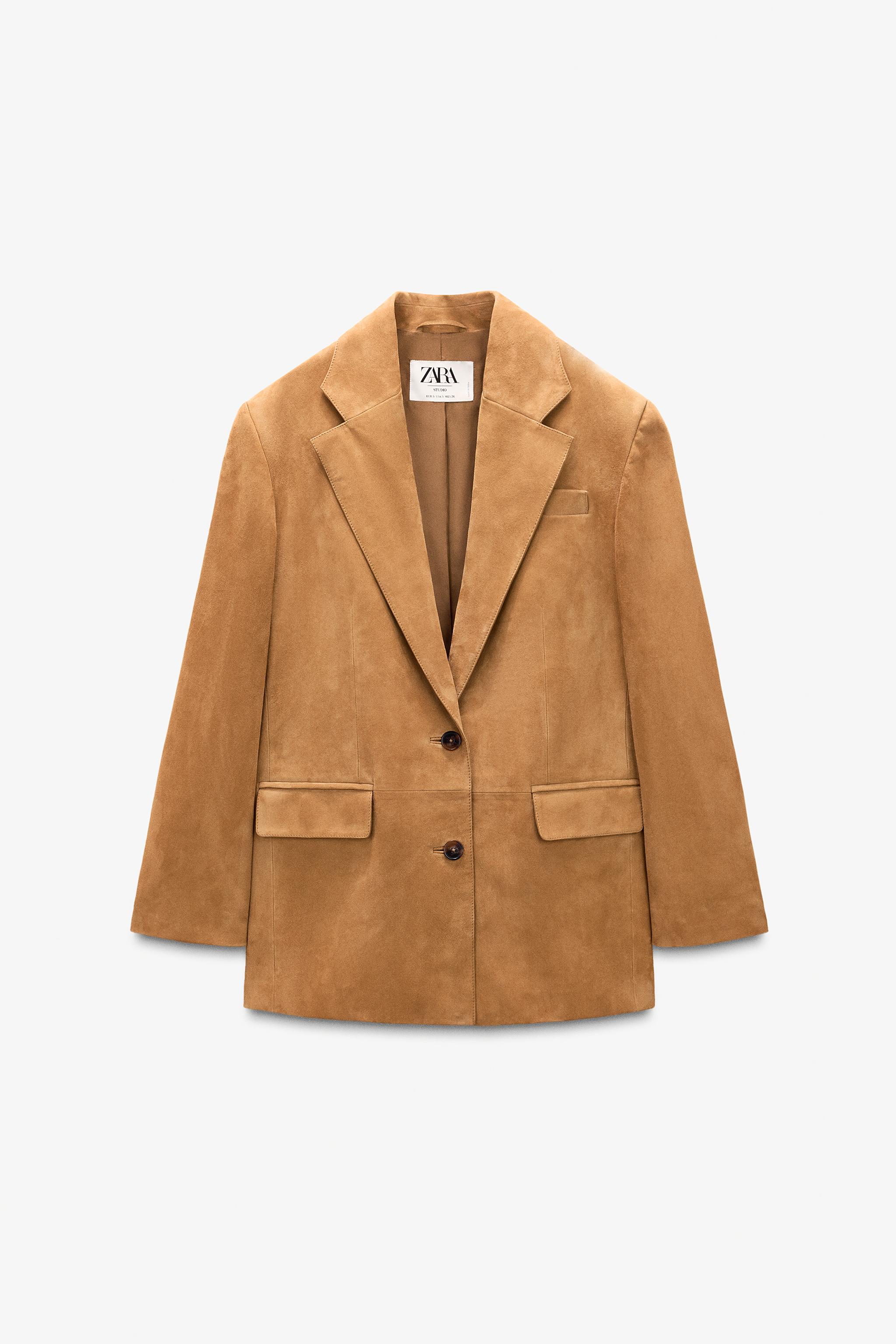 Bernard Butler You Must Go On Suede 7”限定 LIMITED EDITION 100% SUEDE LEATHER BLAZER - Mid-camel | ZARA