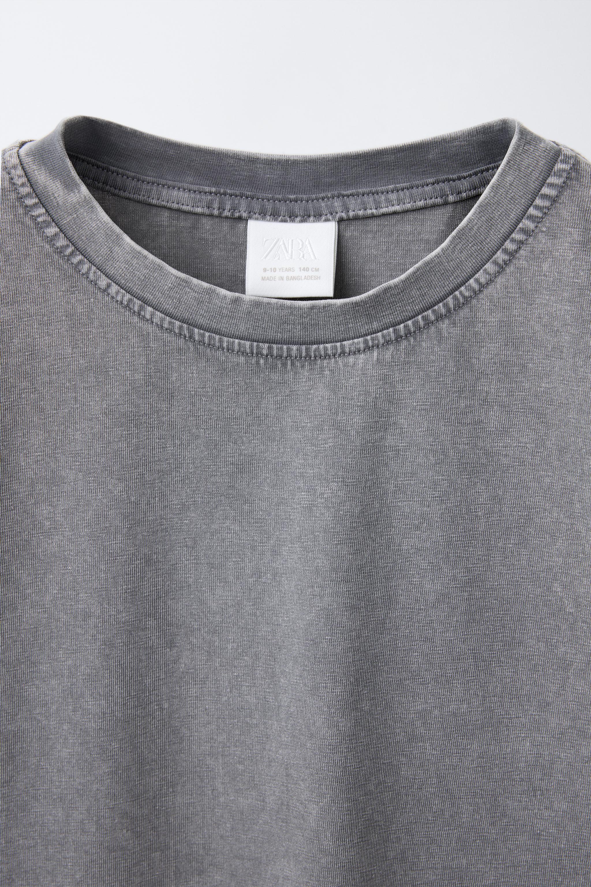 WASHED EFFECT T-SHIRT - Anthracite grey | ZARA United States