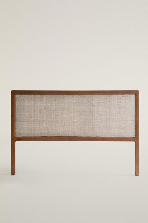 WOOD AND RATTAN HEADBOARD - Brown by Zara - Image 0