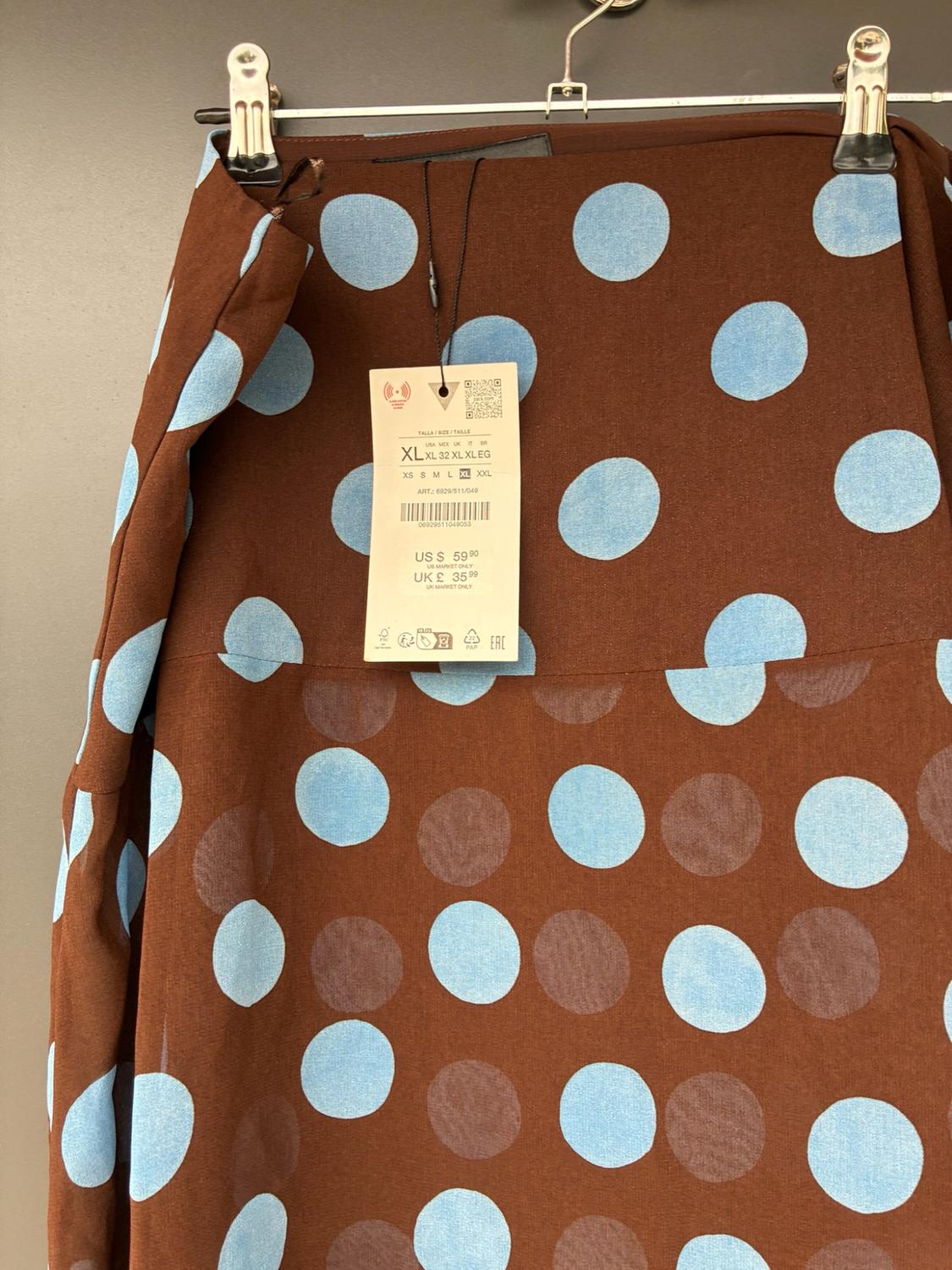 POLKA DOT ASYMMETRIC SKIRT - Image 2