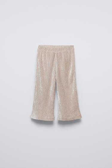 Zara VELVET CULOTTES - Ecru