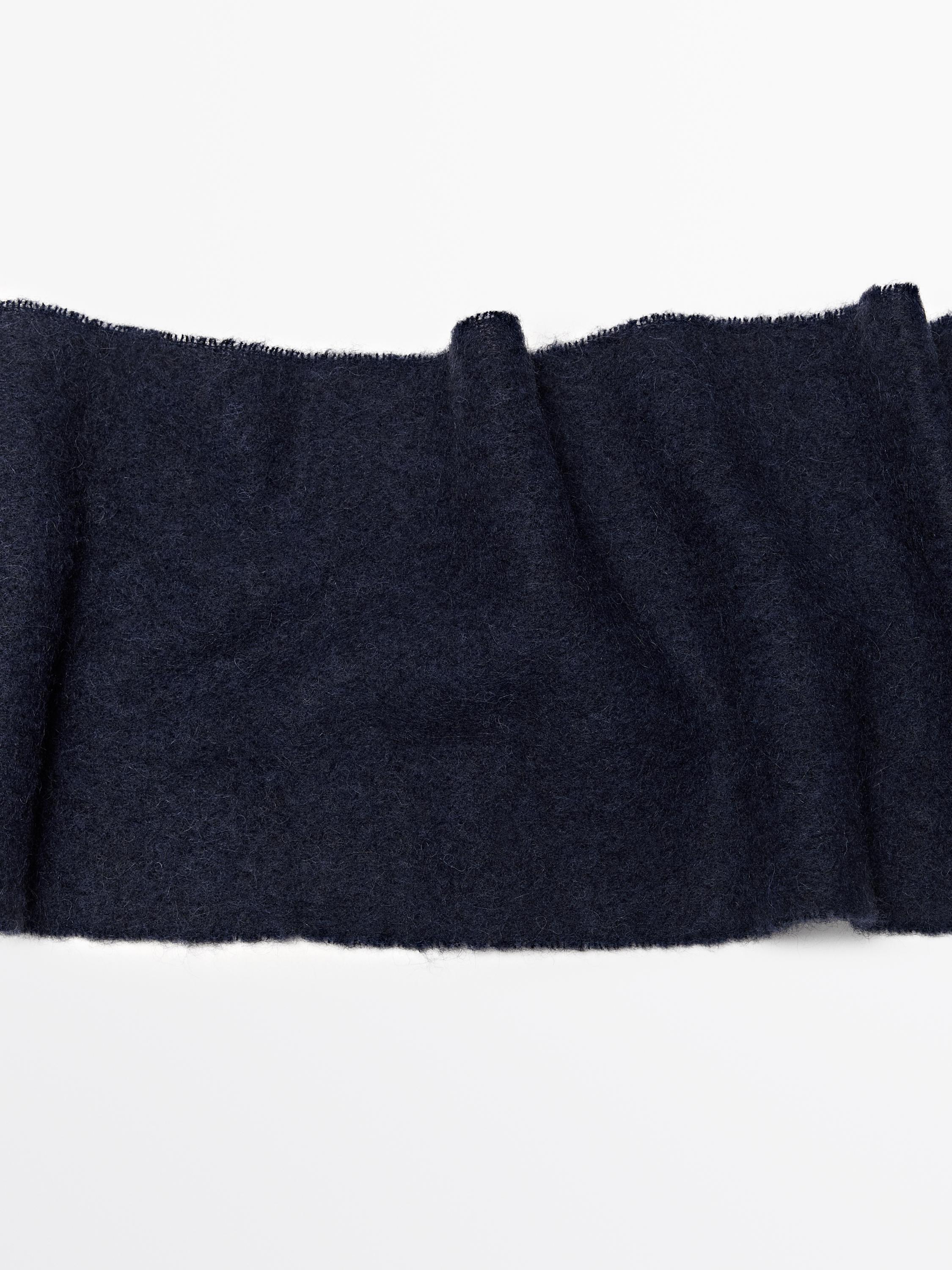 Écharpe à franges laine et alpaga