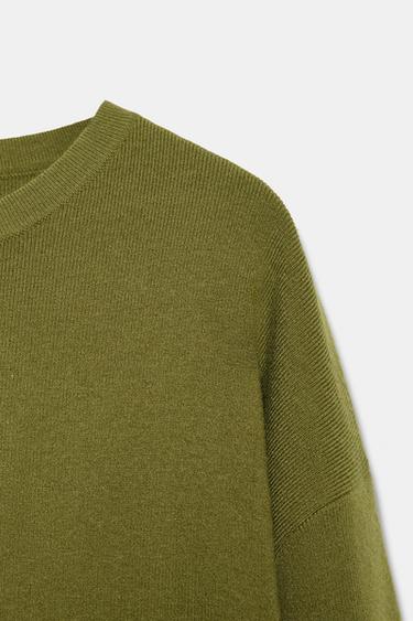 LONG KNIT JUMPER - Moss green by Zara - Image 6