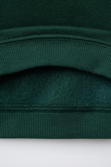 TERRY PATCH SWEATSHIRT AND JOGGER TROUSERS SET - Mid-green by Zara - Image 4