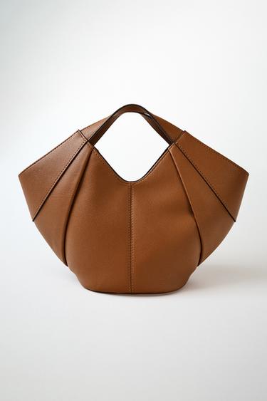 TOPSTITCHED CROSSBODY BAG - Dark tan by Zara