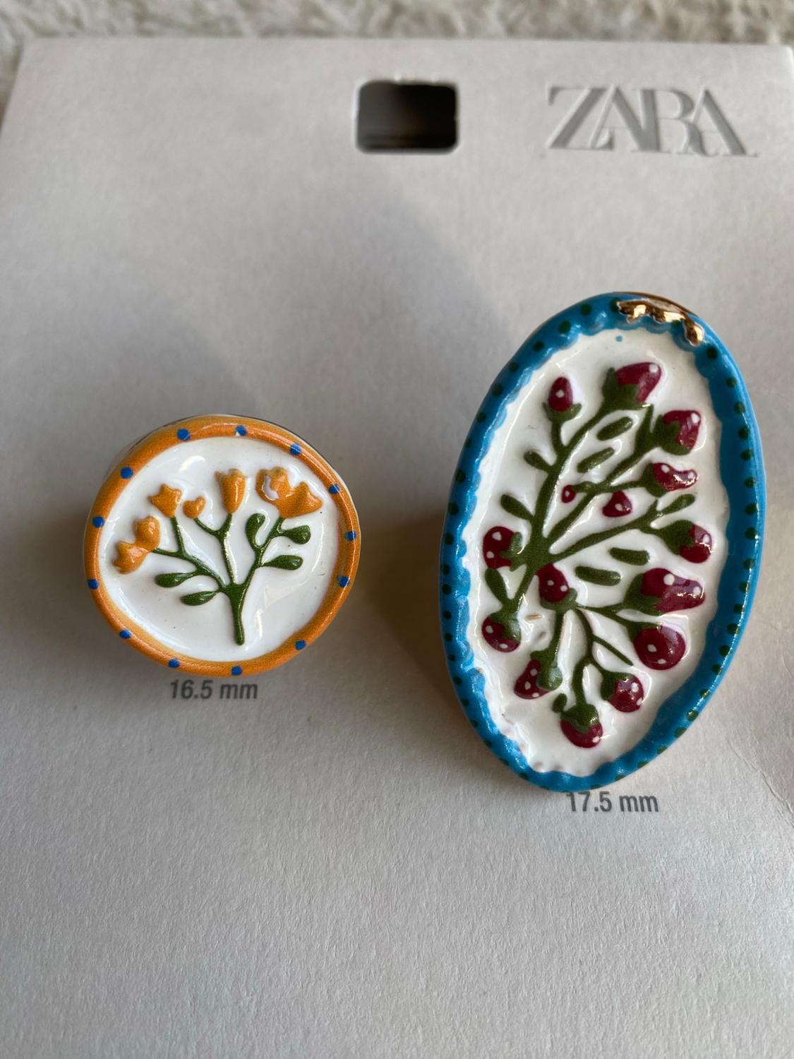 PACK OF 2 GEOMETRIC FLOWER RINGS - Image 2