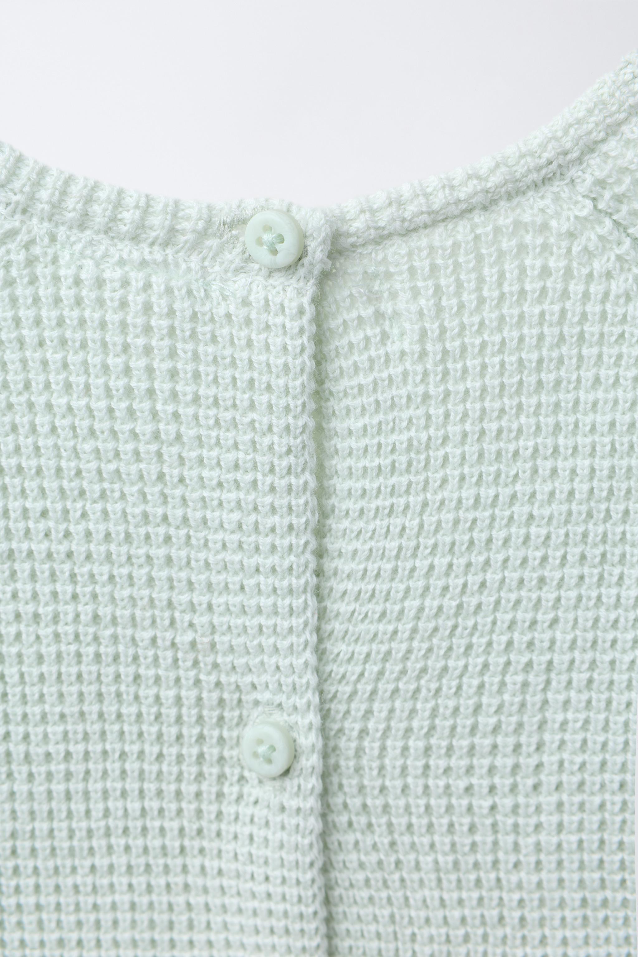 PULL EN MAILLE PERLÉE AVEC CHIEN BRODÉ