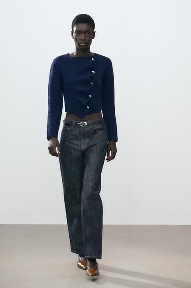 KNIT WRAP CARDIGAN - Blue by Zara - Image 0