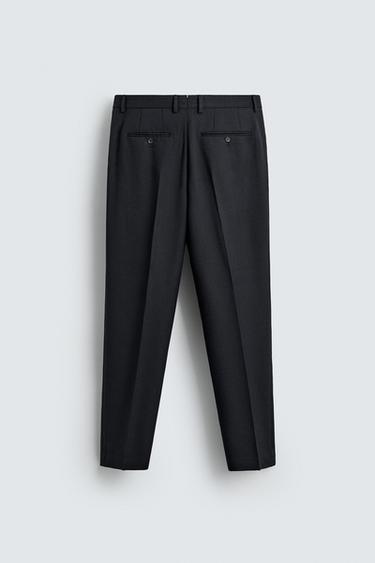 REGULAR FIT SUIT TROUSERS - Navy blue by Zara - Image 5