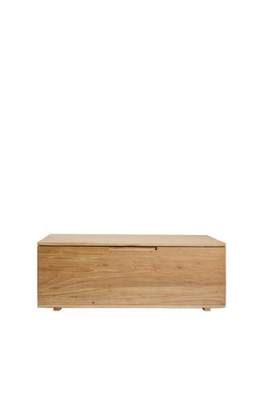 ELM WOOD BENCH WITH STORAGE - Light beige by Zara
