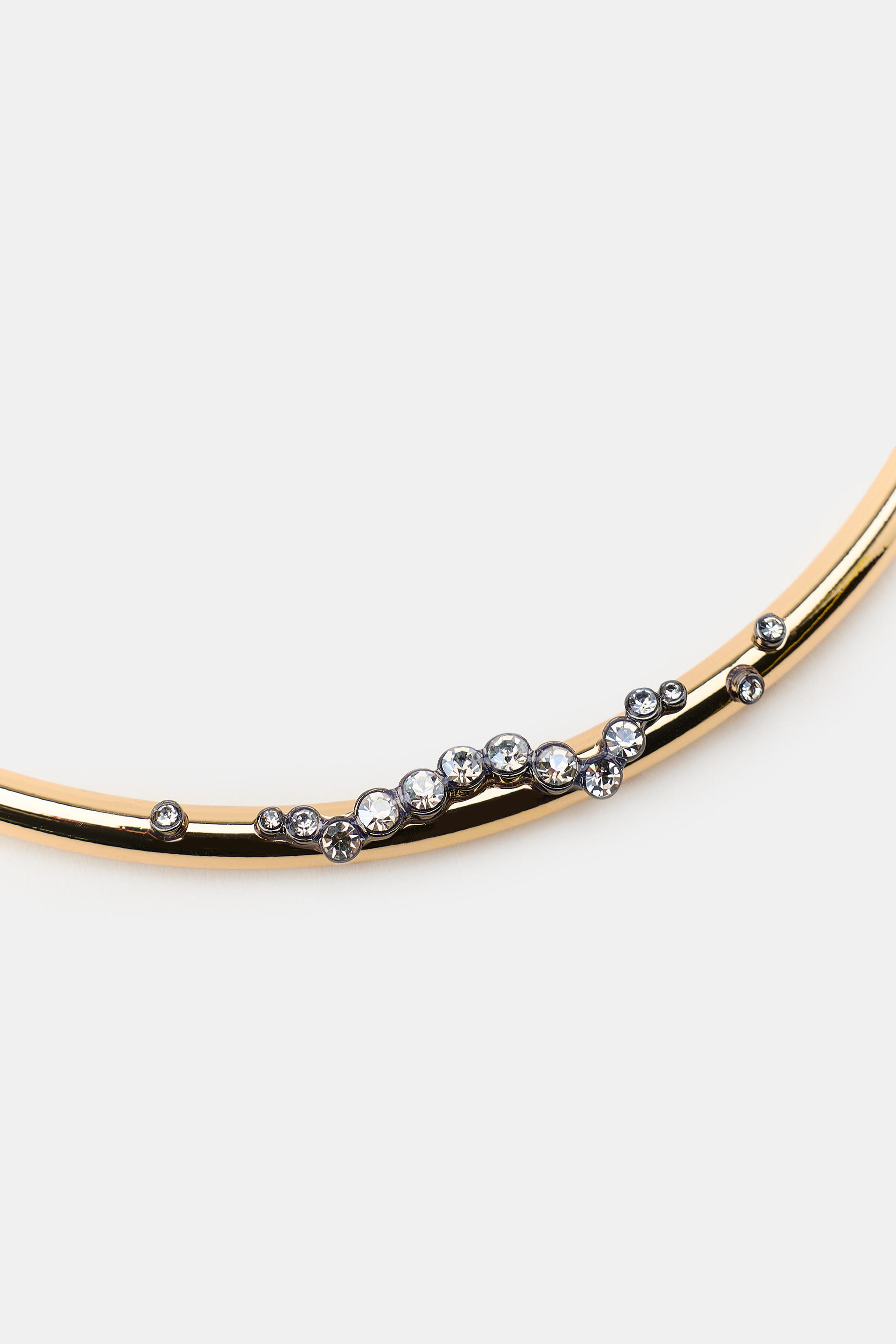 Zara METAL TAŞLI CHOKER KOLYE görsel 3