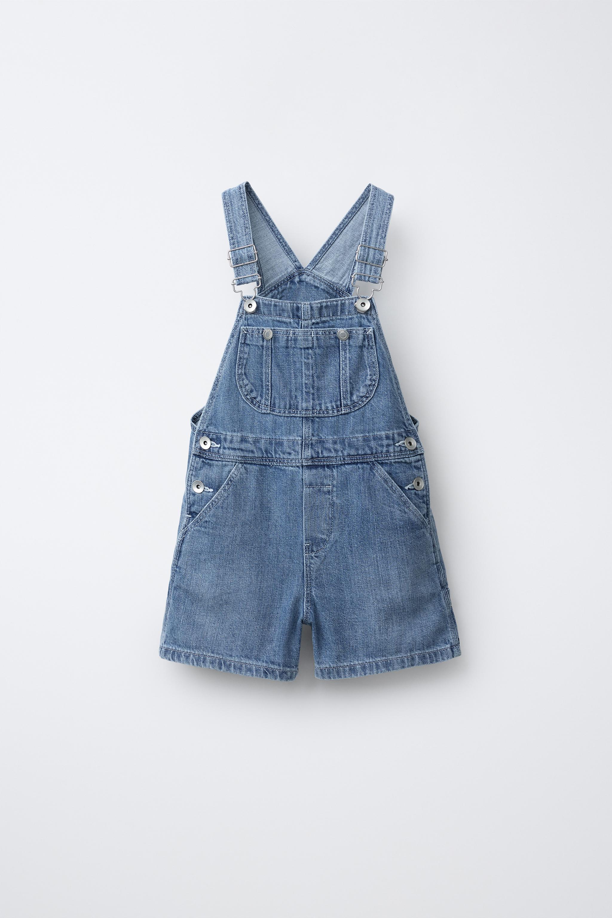 DENIM OVERALL SHORTS - Blue | ZARA United States DENIM OVERALL SHORTS - Blue | ZARA United States
