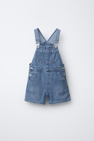 КОРОТКИЙ ДЖИНСОВЫЙ КОМБИНЕЗОН — СИНИЙ от Zara