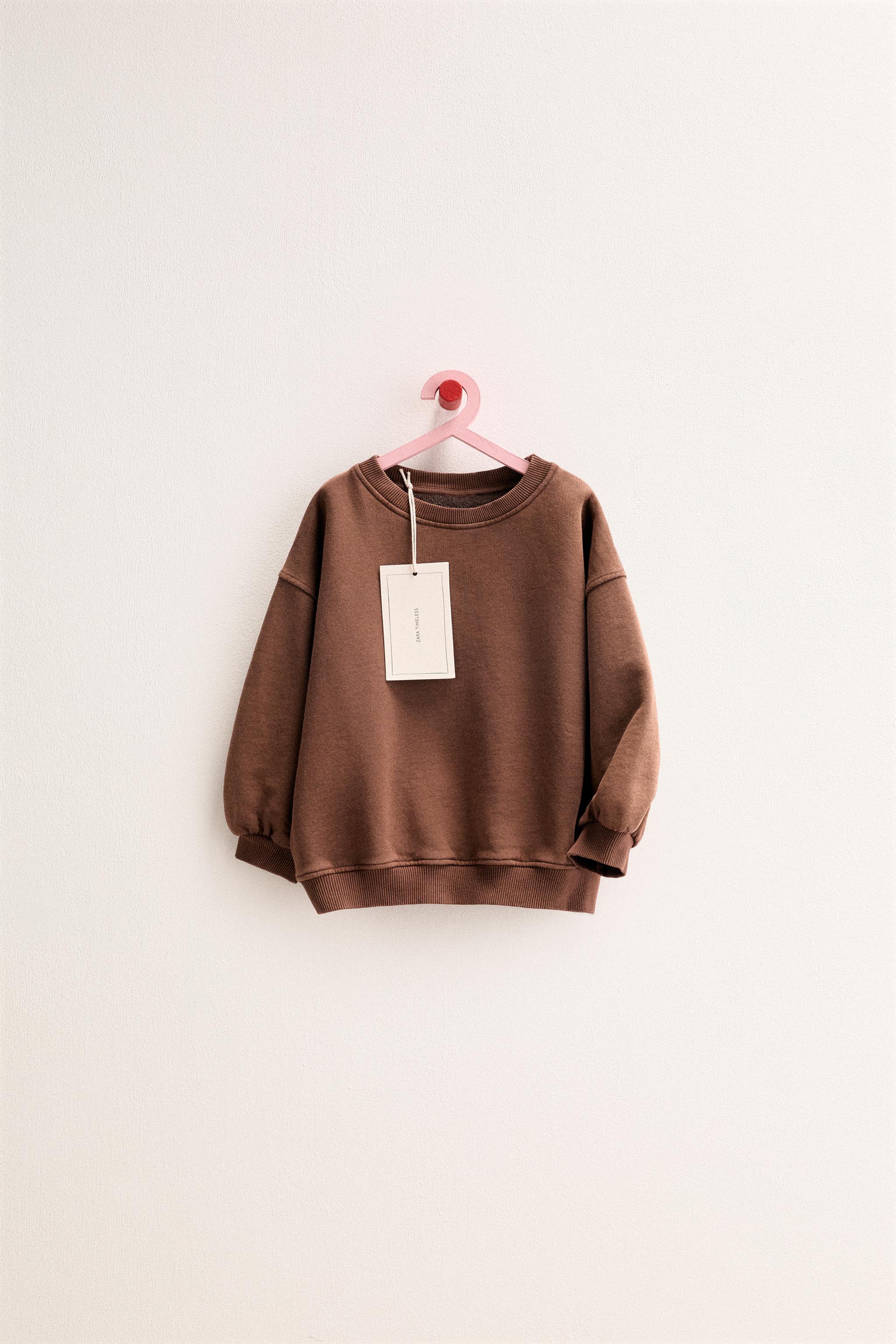 ZARA TIMELESS - PLAIN SWEATSHIRT — Chocolate