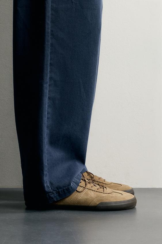 BAREFOOT LEATHER TRAINERS - Brown de Zara - Imagen 0