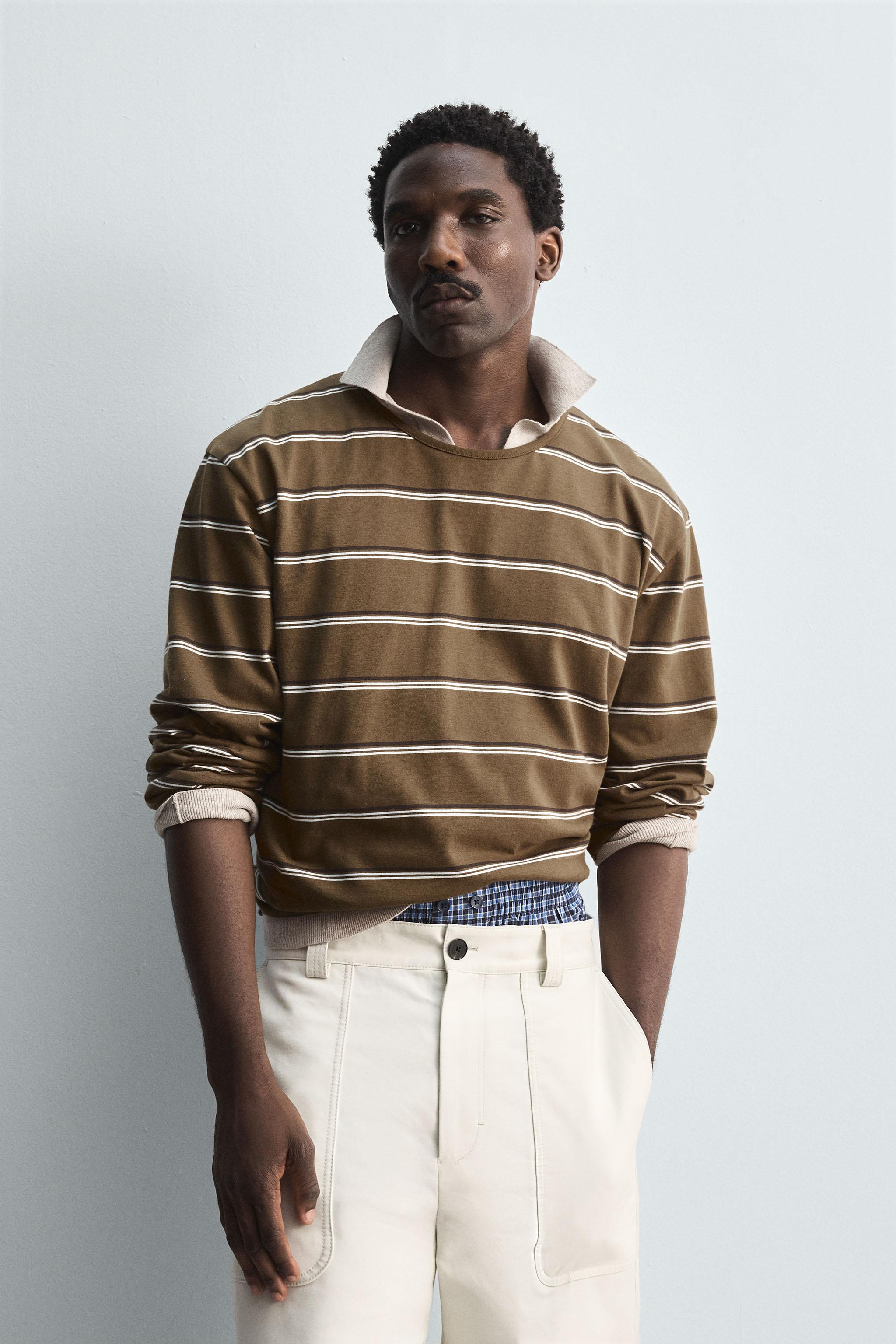 ウェーブラインTシャツ　38 クラネ　ロク　ZARA ドゥドゥ ジョギングTシャツ - グリーン/ブルー | ZARA Japan / 日本