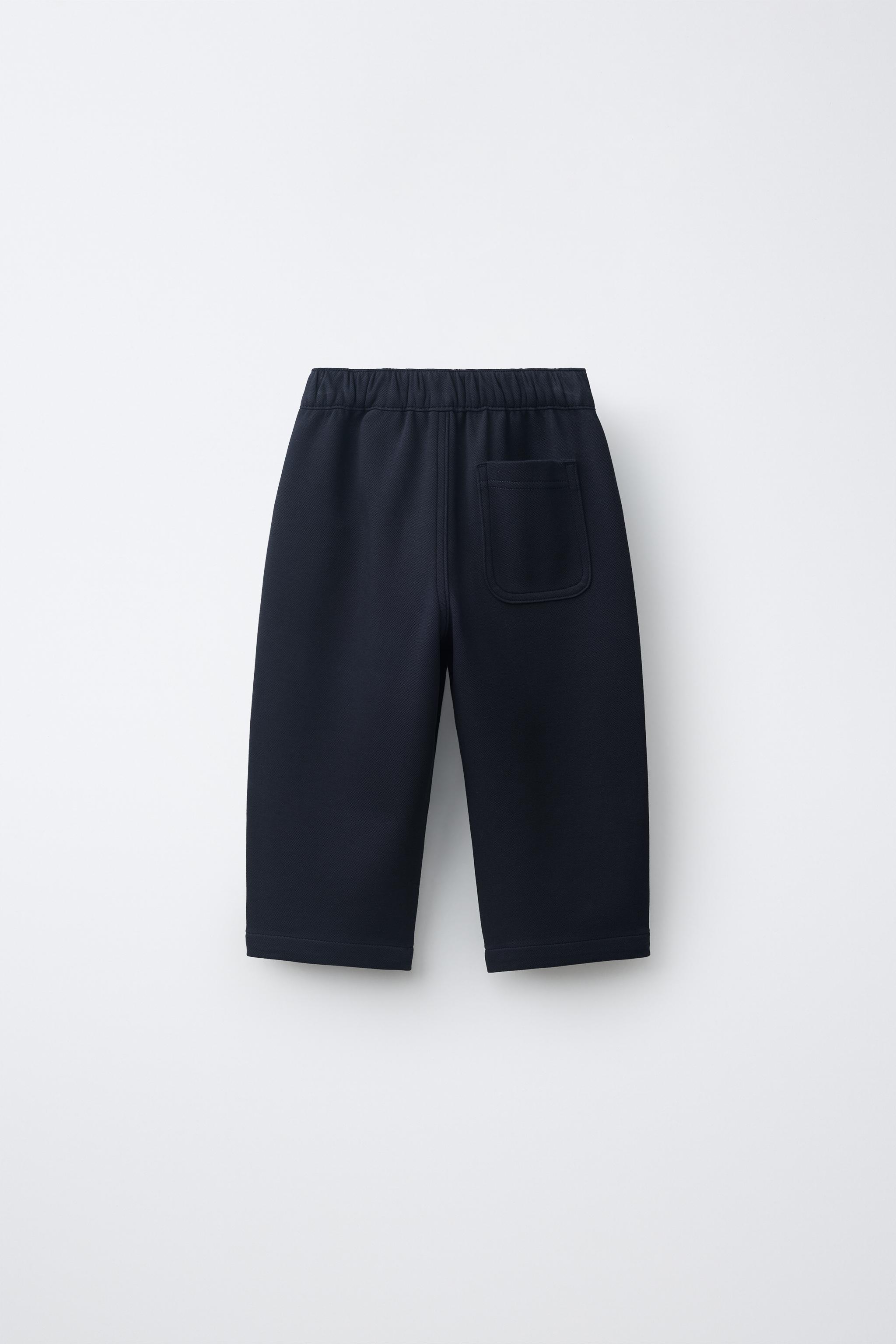 COMFORT PLAIN TROUSERS — Navy blue