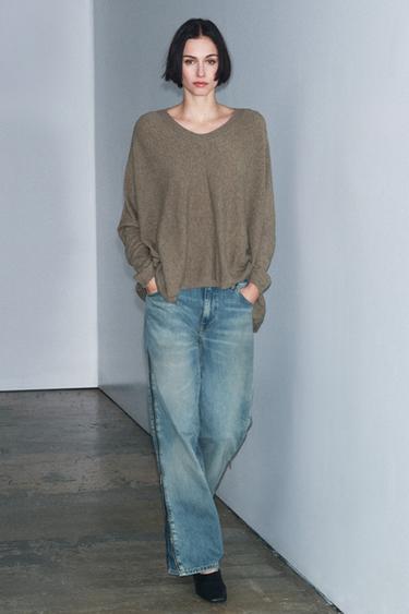 PULL OVERSIZE AVEC LAINE - Vison de Zara - Image 0