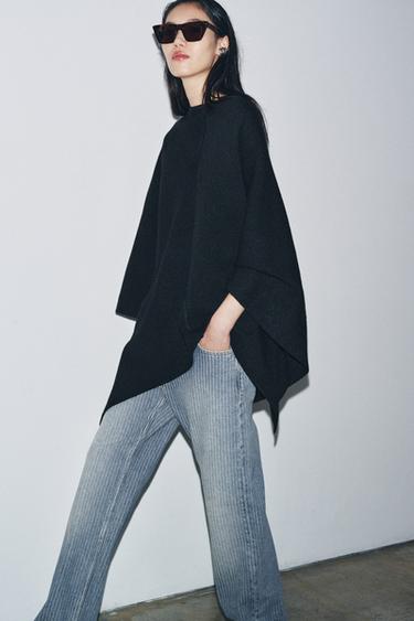 KNIT CAPE - Black by Zara - Image 0