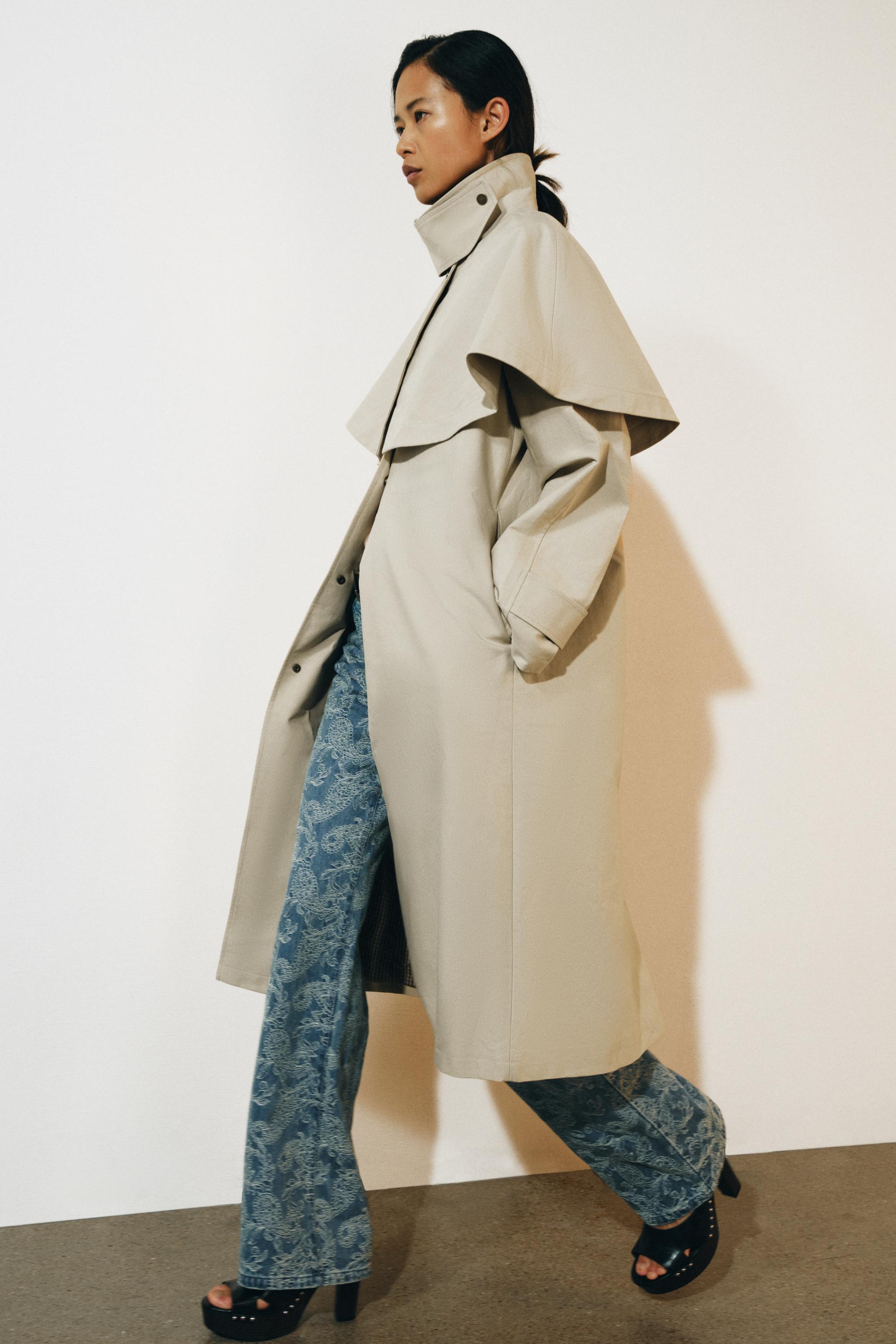 ZW COLLECTION CAPE TRENCH COAT